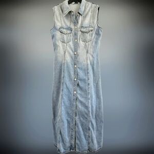 Zara button down Jean Dress XL